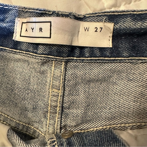 AYR Denim shorts Button fly Raw Hem Size 27 (B3 - Picture 6 of 15